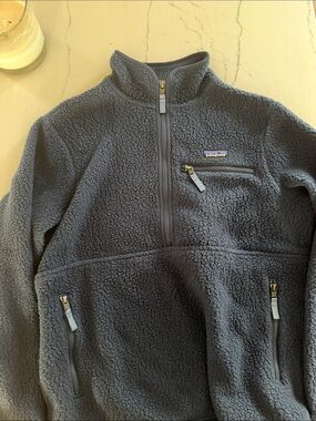 Patagonia navy Sherpa Quarter-Zip Pullover